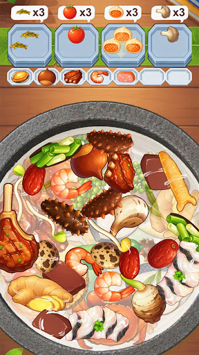 Hot pot matching puzzle with customer orders